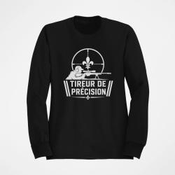 Sweat Tir Sportif Tireur de pr&eacute;cision Noir