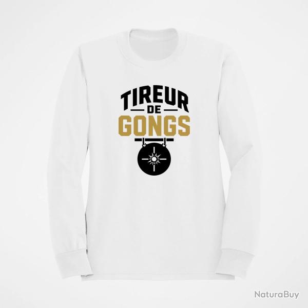 Sweat Tir Sportif Tireur de gong Blanc / Orange