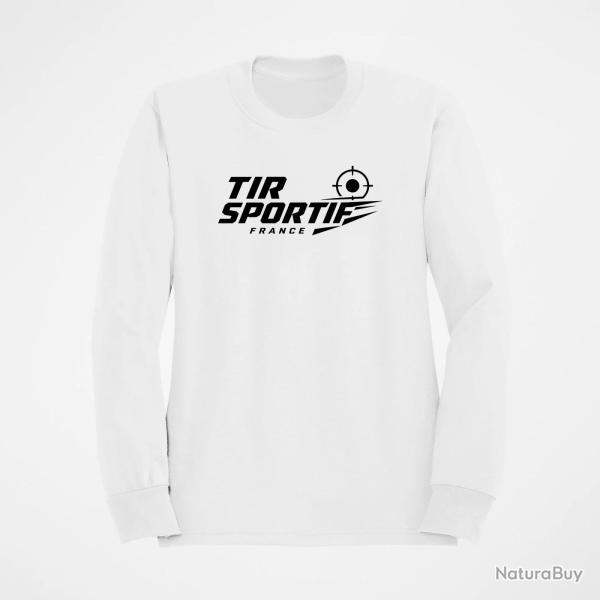 Sweat Tir Sportif Tir sportif France Cible tricolore Blanc