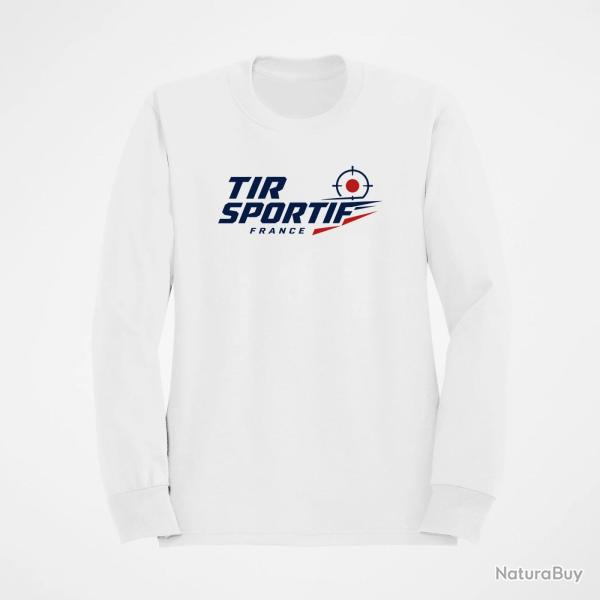 Sweat Tir Sportif Tir sportif France Cible tricolore Blanc / Orange