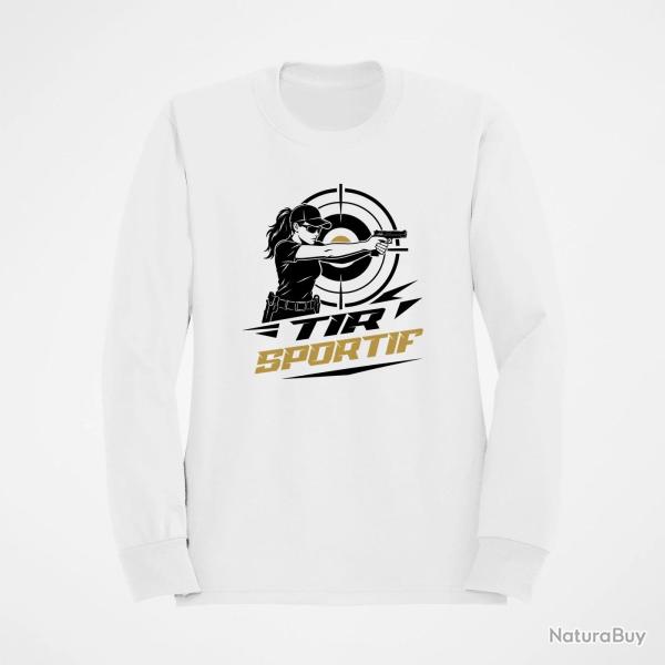 Sweat Tir Sportif Tir sportif f�minin Blanc / Orange
