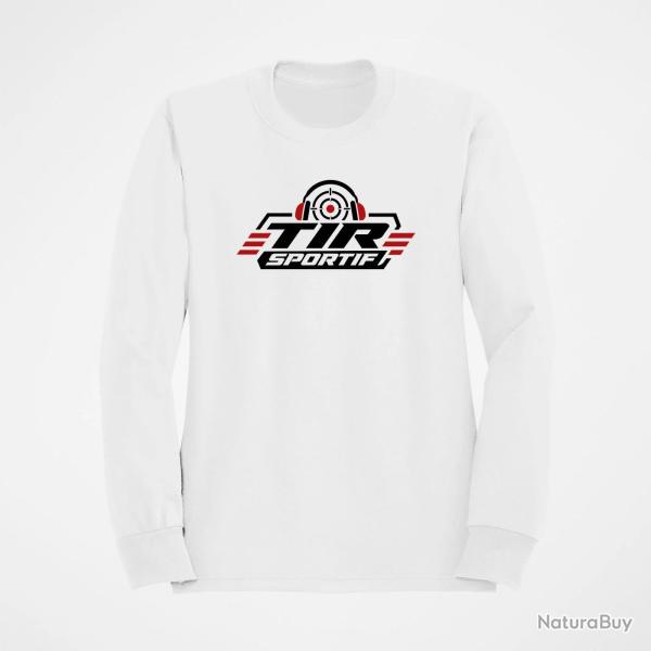 Sweat Tir Sportif Tir sportif Casque et cible Blanc / Orange