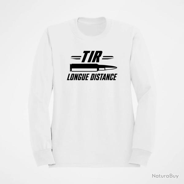 Sweat Tir Sportif Tir longue distance patriote Blanc