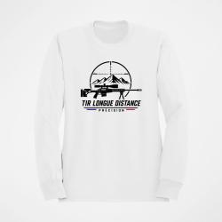 Sweat Tir Sportif Tir longue distance Pr&eacute;cision Blanc / Orange