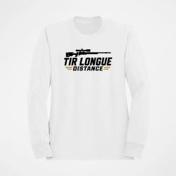Sweat Tir Sportif Tir longue distance Carabine Blanc / Orange