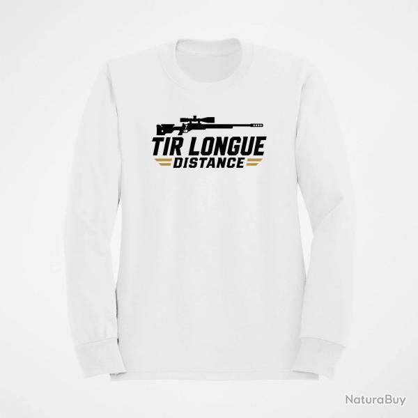 Sweat Tir Sportif Tir longue distance Carabine Blanc / Orange
