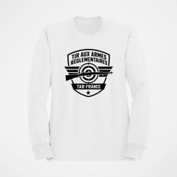 Sweat Tir Sportif Tir aux armes r&eacute;glementaires TAR Blanc