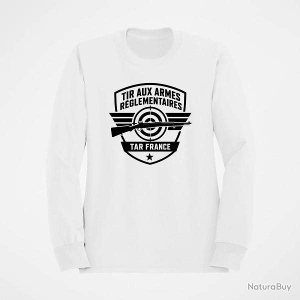Sweat Tir Sportif Tir aux armes r�glementaires TAR Blanc