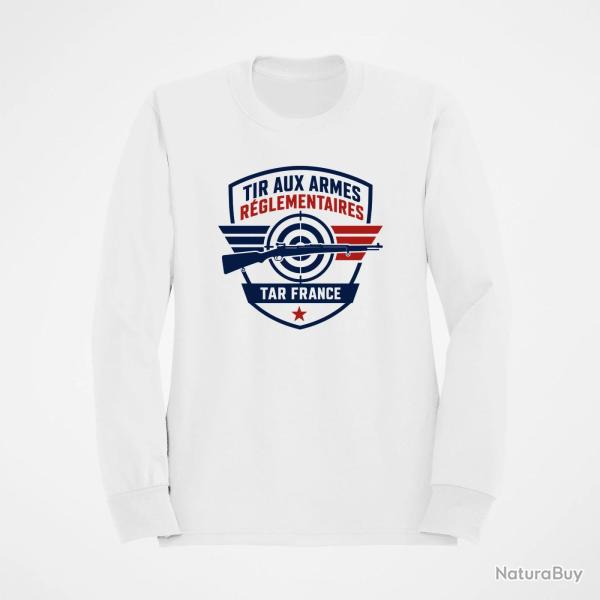 Sweat Tir Sportif Tir aux armes r�glementaires TAR Blanc / Orange