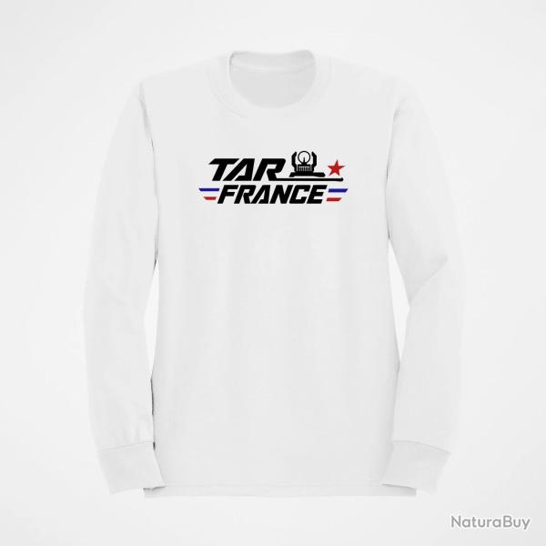 Sweat Tir Sportif TAR France Monocoup Blanc / Orange