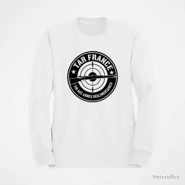Sweat Tir Sportif TAR France Blason Blanc