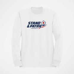 Sweat Tir Sportif Stand et patrie France Blanc / Orange