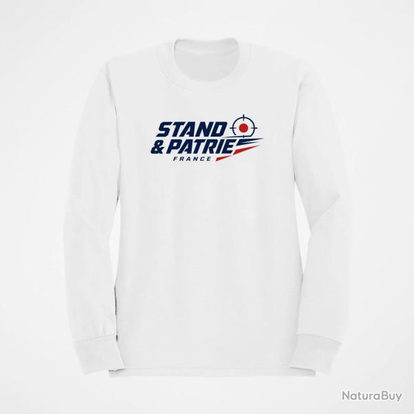 Sweat Tir Sportif Stand et patrie France Blanc / Orange