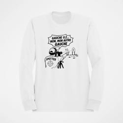 Sweat Tir Sportif Spotter humour Blanc