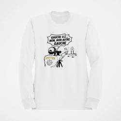 Sweat Tir Sportif Spotter humour Blanc / Orange