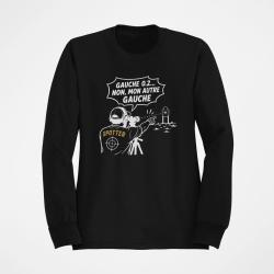 Sweat Tir Sportif Spotter humour Noir / Orange