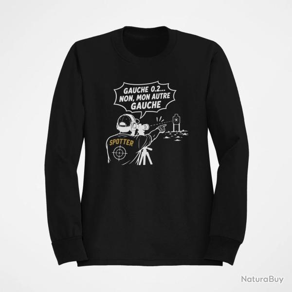 Sweat Tir Sportif Spotter humour Noir / Orange