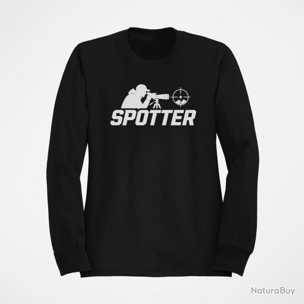 Sweat Tir Sportif Spotter Tireur � la lunette Noir