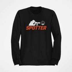 Sweat Tir Sportif Spotter Tireur &agrave; la lunette Noir / Orange