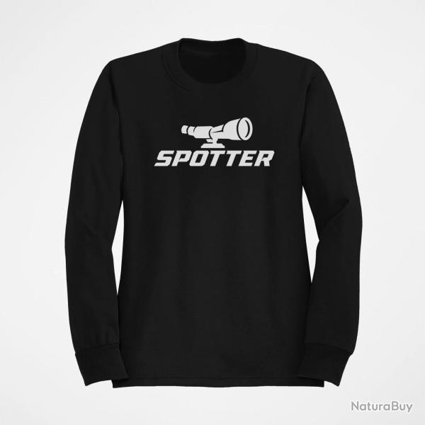 Sweat Tir Sportif Spotter Longue-vue Noir