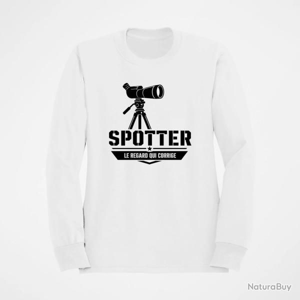Sweat Tir Sportif Spotter Le regard qui corrige Blanc