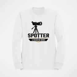 Sweat Tir Sportif Spotter Le regard qui corrige Blanc / Orange
