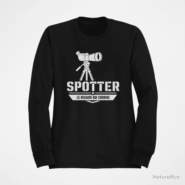 Sweat Tir Sportif Spotter Le regard qui corrige Noir