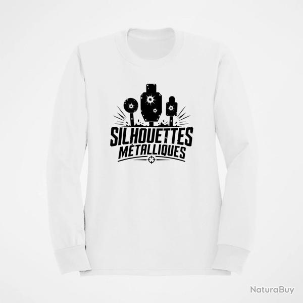 Sweat Tir Sportif Silhouette m�tallique Blanc