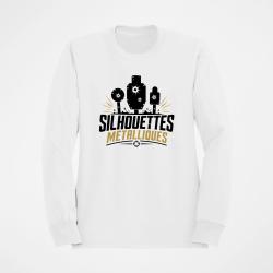 Sweat Tir Sportif Silhouette m&eacute;tallique Blanc / Orange