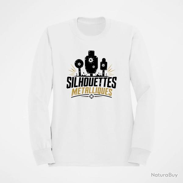 Sweat Tir Sportif Silhouette m�tallique Blanc / Orange