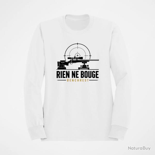 Sweat Tir Sportif Rien ne bouge Benchrest Blanc / Orange