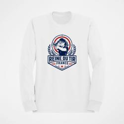 Sweat Tir Sportif Reine du tir Blanc / Orange