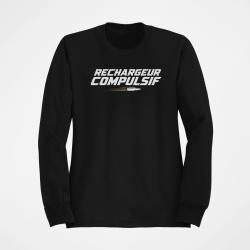 Sweat Tir Sportif Rechargeur compulsif Typographie balle Noir / Orange