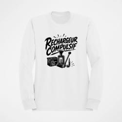 Sweat Tir Sportif Rechargeur compulsif Presse et &eacute;tui Blanc