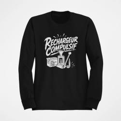 Sweat Tir Sportif Rechargeur compulsif Presse et &eacute;tui Noir