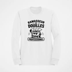 Sweat Tir Sportif Ramasseur de douilles professionnel Blanc