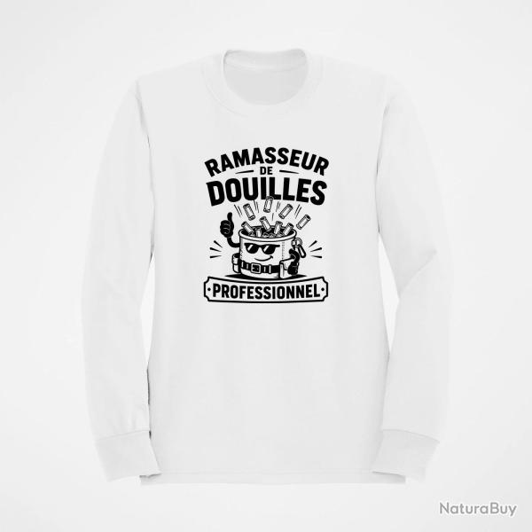 Sweat Tir Sportif Ramasseur de douilles professionnel Blanc