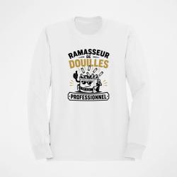 Sweat Tir Sportif Ramasseur de douilles professionnel Blanc / Orange