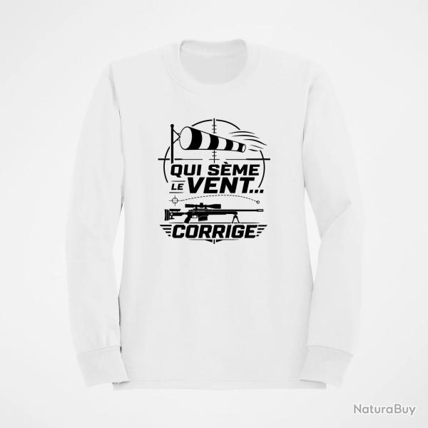 Sweat Tir Sportif Qui s�me le vent corrige Blanc