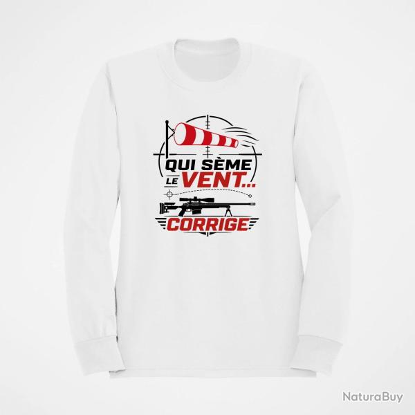 Sweat Tir Sportif Qui s�me le vent corrige Blanc / Orange