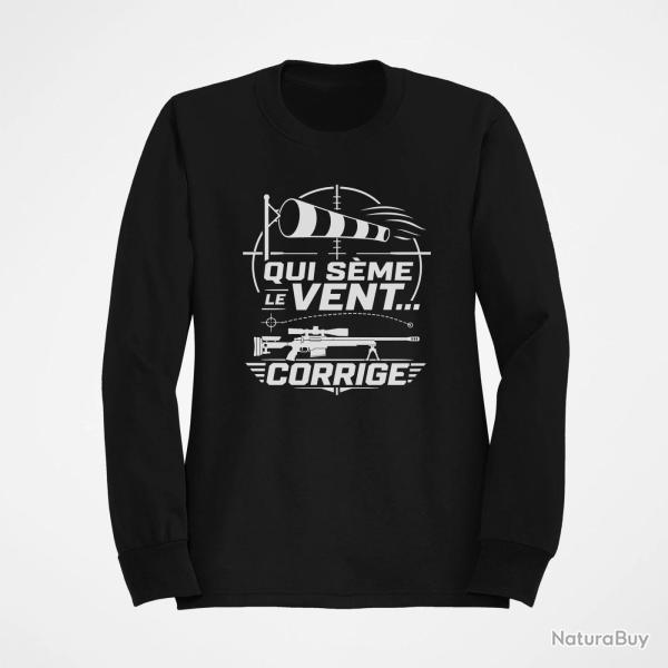 Sweat Tir Sportif Qui s�me le vent corrige Noir