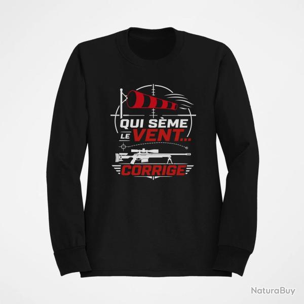 Sweat Tir Sportif Qui s�me le vent corrige Noir / Orange
