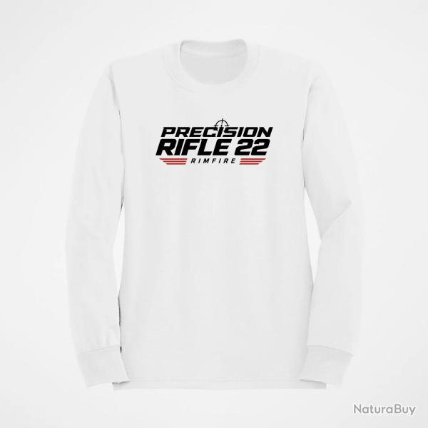 Sweat Tir Sportif Precision Rifle 22 Rimfire Blanc / Orange