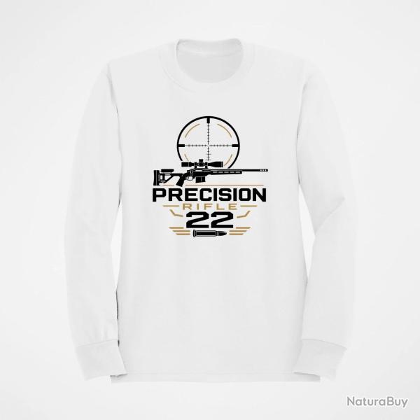 Sweat Tir Sportif Precision Rifle 22 Cartouche Blanc / Orange