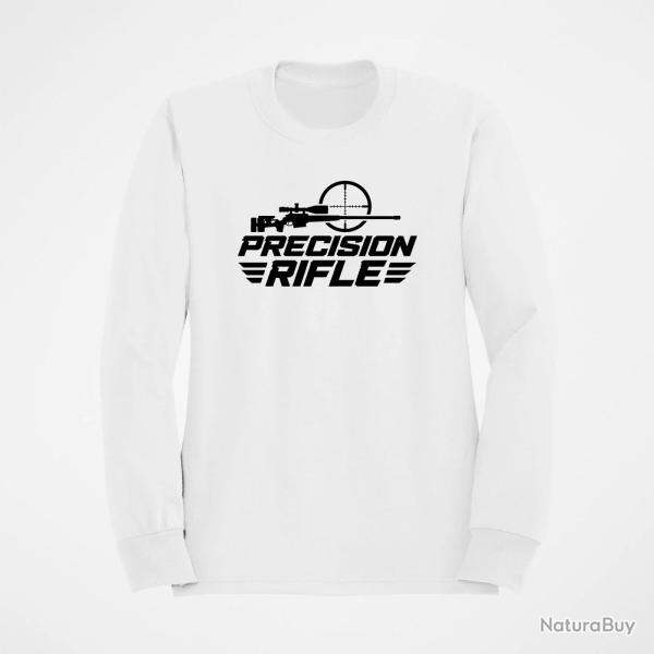 Sweat Tir Sportif Precision Rifle Cible et carabine Blanc