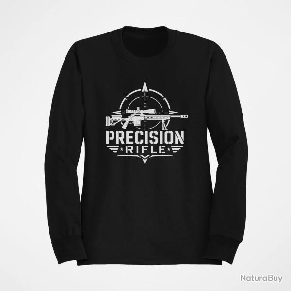 Sweat Tir Sportif Precision Rifle Typographie Noir
