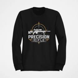 Sweat Tir Sportif Precision Rifle Typographie Noir / Orange