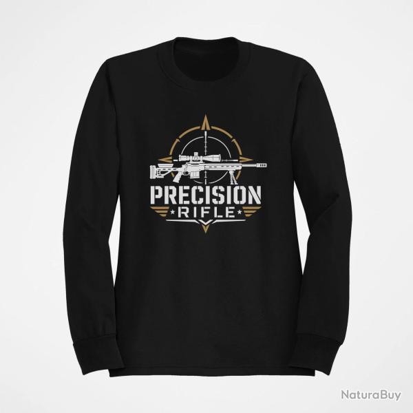 Sweat Tir Sportif Precision Rifle Typographie Noir / Orange