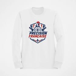 Sweat Tir Sportif Pr&eacute;cision fran&ccedil;aise Blanc / Orange