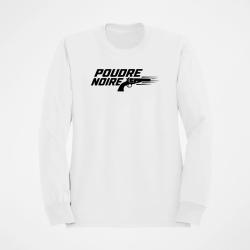 Sweat Tir Sportif Poudre noire Typographie Blanc